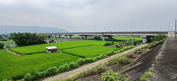 第一進水口堤防對面看彰雲大橋